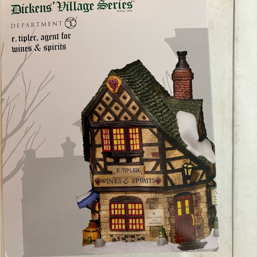 Dickens’ Village series. Brand new! Porcelain Village Building with Light.
